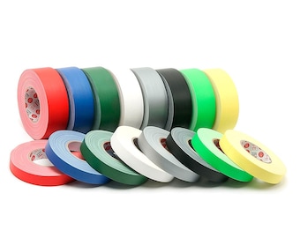 Colored Gaffer Tape: 2in x 60yd, Matte Finish, Residue-Free