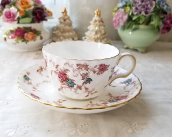 Minton Ancestral teacup and saucer set Bone China- England