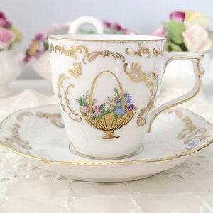 Rosenthal Sanssouci &#39;Rokoko&#39; demitasse cup and saucer set / Germany / Sold individually