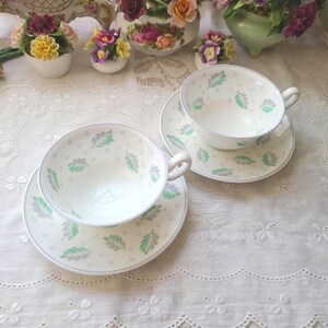 Wedgwood Falling Leaves cup and saucer set , England, Sold individually