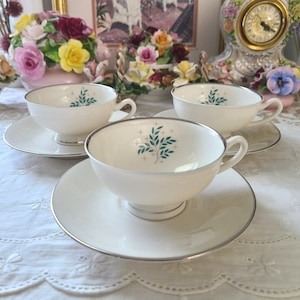 Syracuse China &#39;Lyric&#39; cup and saucer set - USA Sold individually