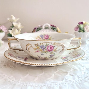 Rosenthal Sanssouci heirloom Cream Soup Bowl, Rosenthal Continental Cream Soup Bowl - Germany