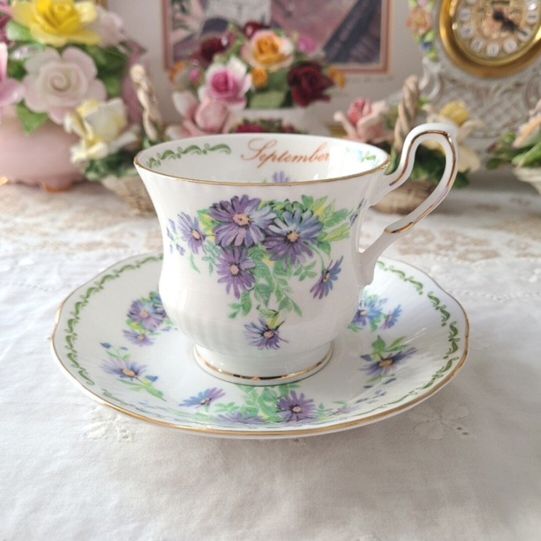 Queen's Bone China September Teacup Set Etsy
