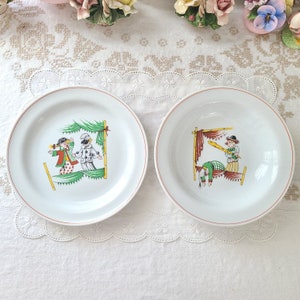 Richard Ginori Italy 2pc Child set, plate and soup bowl