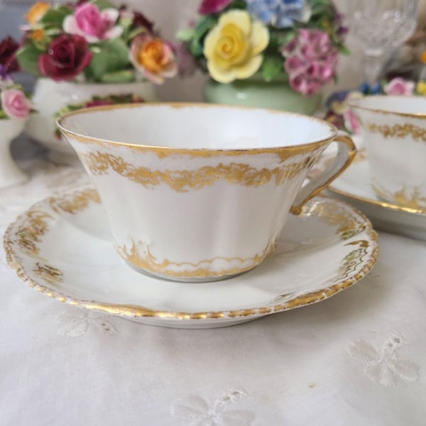 Haviland Gold Lace cup and Saucer set - France