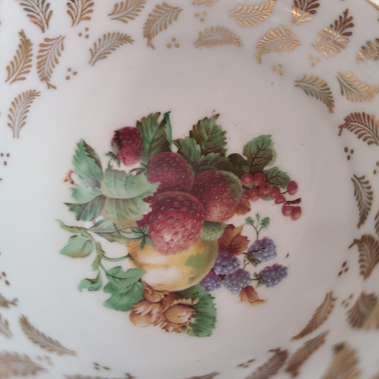 Tuscan China Fruit Pattern Teacup and Saucer Set Made in Etsy
