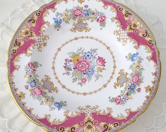 Shelley Sheraton Pink Rim soup bowl Bone China - England (Sold Individually)