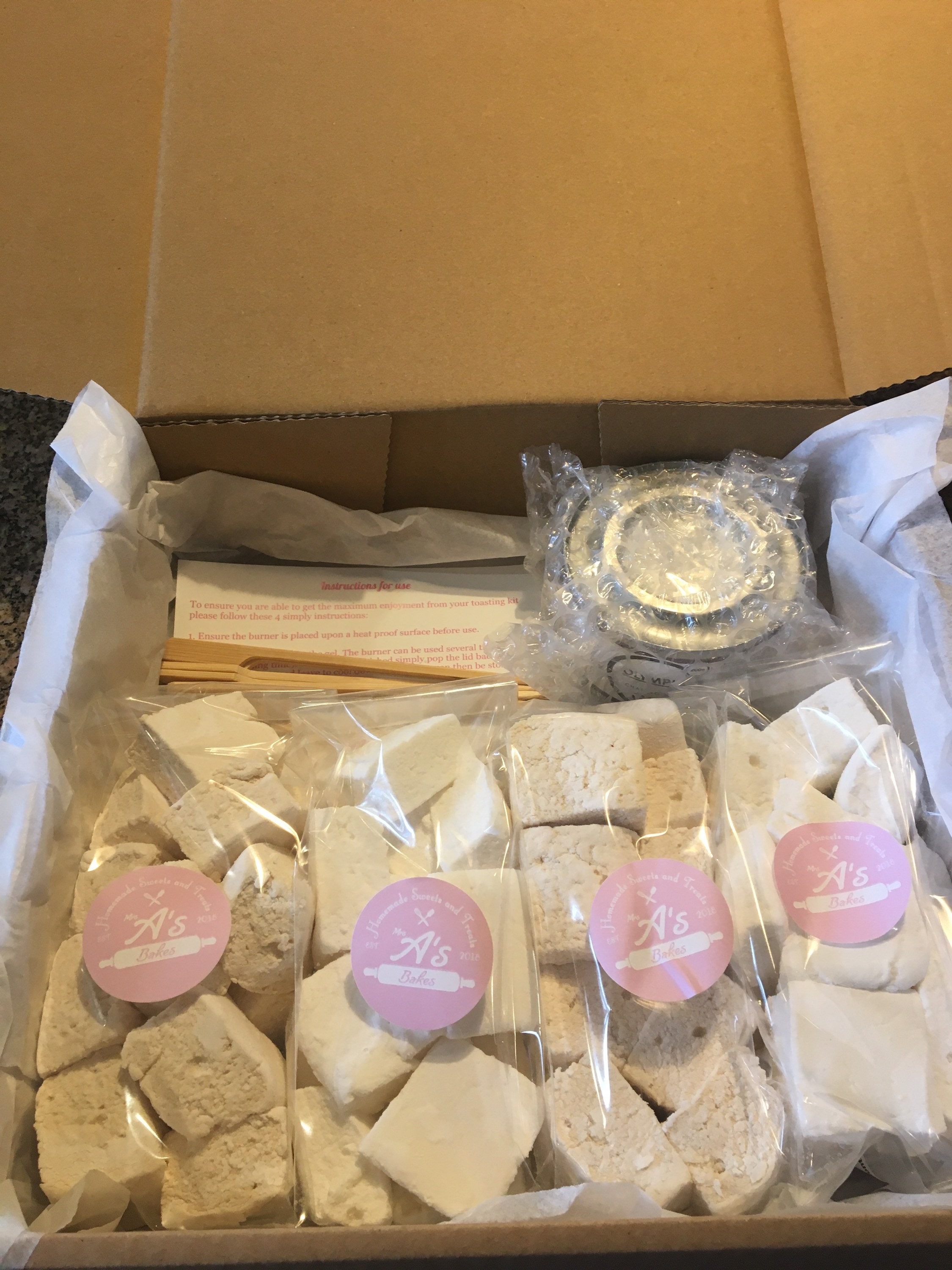 Family Handmade Marshmallow Toasting Kit Food Gift Foodie Etsy UK