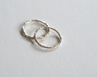 Textured Recycled Silver Sleepers Hoop Earrings | Minimal Earrings | Recycled Sterling silver | Minimal Jewellery