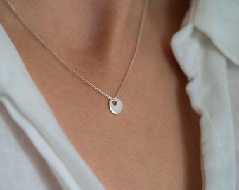 Minimalist Recycled Silver Ingot Pendant Necklace | Minimal Necklace | Recycled Sterling Silver