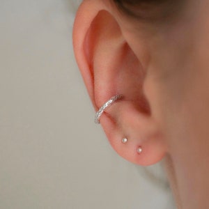 Delicate Textured Ear Cuff | Conch Cuff | Recycled Sterling Silver | Eco Friendly Jewellery