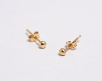 Tiny Gold Dot Studs |  Gold Stud Earrings | Recycled 9ct Gold Dot | Handmade Jewellery