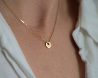 Minimalist Delicate Ingot Recycled 9ct Gold Necklace | Minimal Necklace | Recycled 9ct Solid Gold