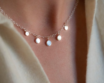Delicate Recycled Sterling Silver Coin Necklace | Recycled Silver | Charm Necklace | Minimal Necklace