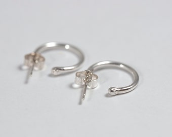 Minimal Hoop Earrings | Recycled Sterling Silver | Eco Friendly Jewellery | Minimal Earrings