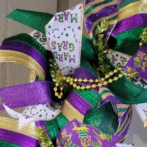 Mardi gras 18ft garland, New Orleans jester garland, 12ft masquerade garland