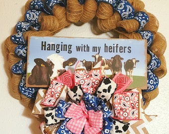 Country western wreath, cowgirl country wreath