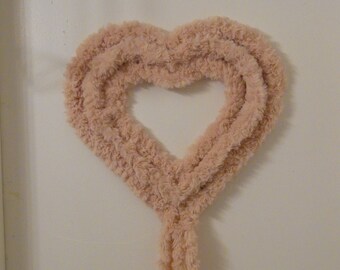 Macrame nursery heart wreath