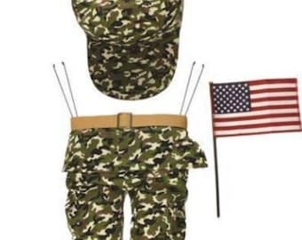 Military wreath kit, camouflage soldier wreath attachments, army pants and hat kit,