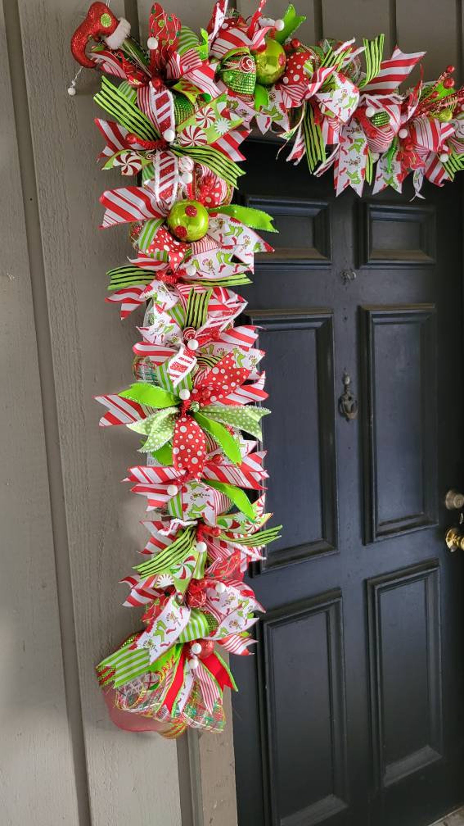 12 Ft Green Monster Christmas Garland Grinchy Holiday - Etsy