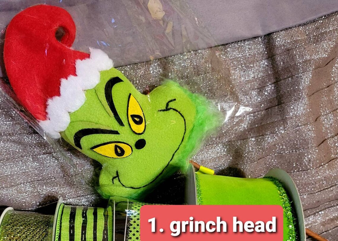 Christmas Grinch Kit Small Grinch Tree Topper Kit 12 Inch Etsy