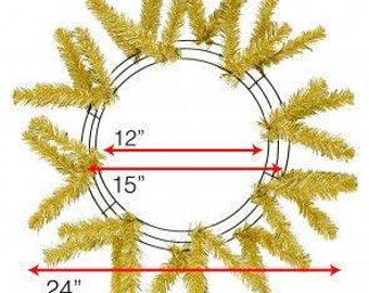 15 -24" wreath form, wreath making supplies, wreath base, multiple color option available, deco mesh wreath frame