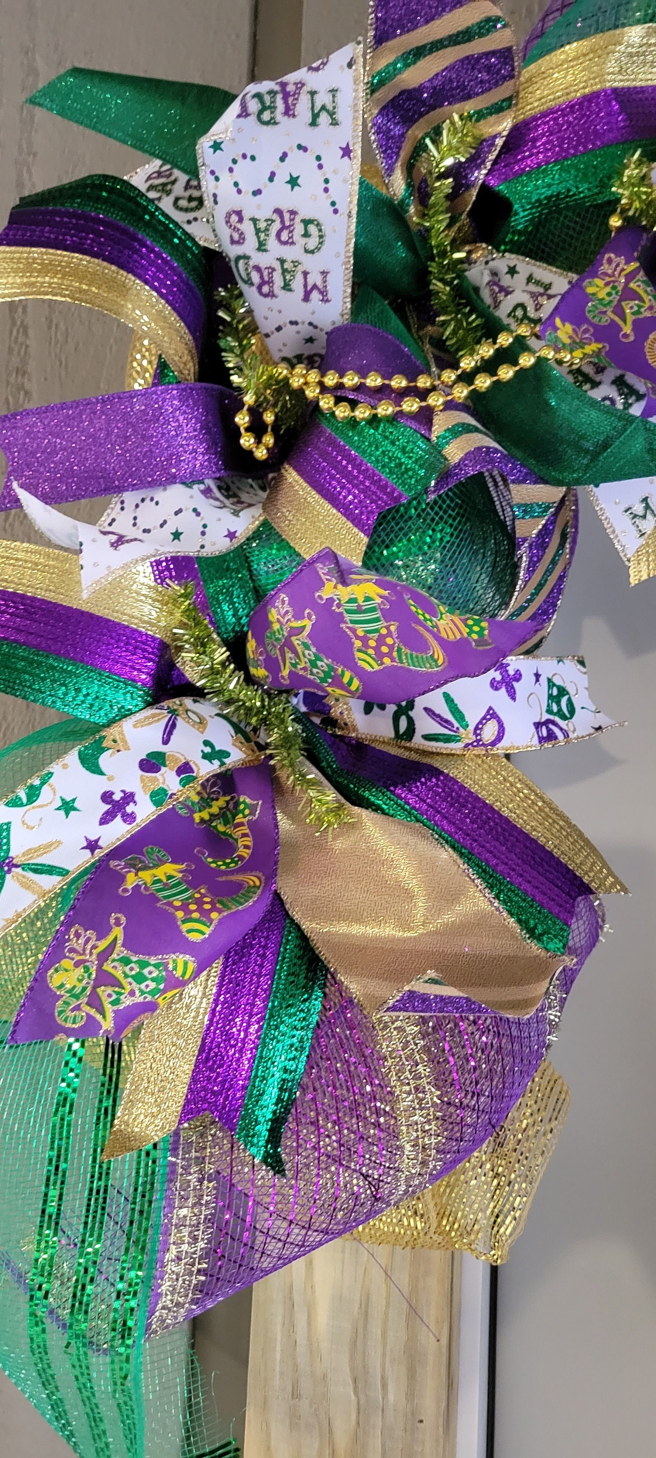 Mardi Gras Ribbon 1.5 x 5 Yards, Purple, Green and Yellow, Fat Tuesday,  Carnival, Spring, Holiday Garland, Gifts, Wrapping, Bow - AliExpress