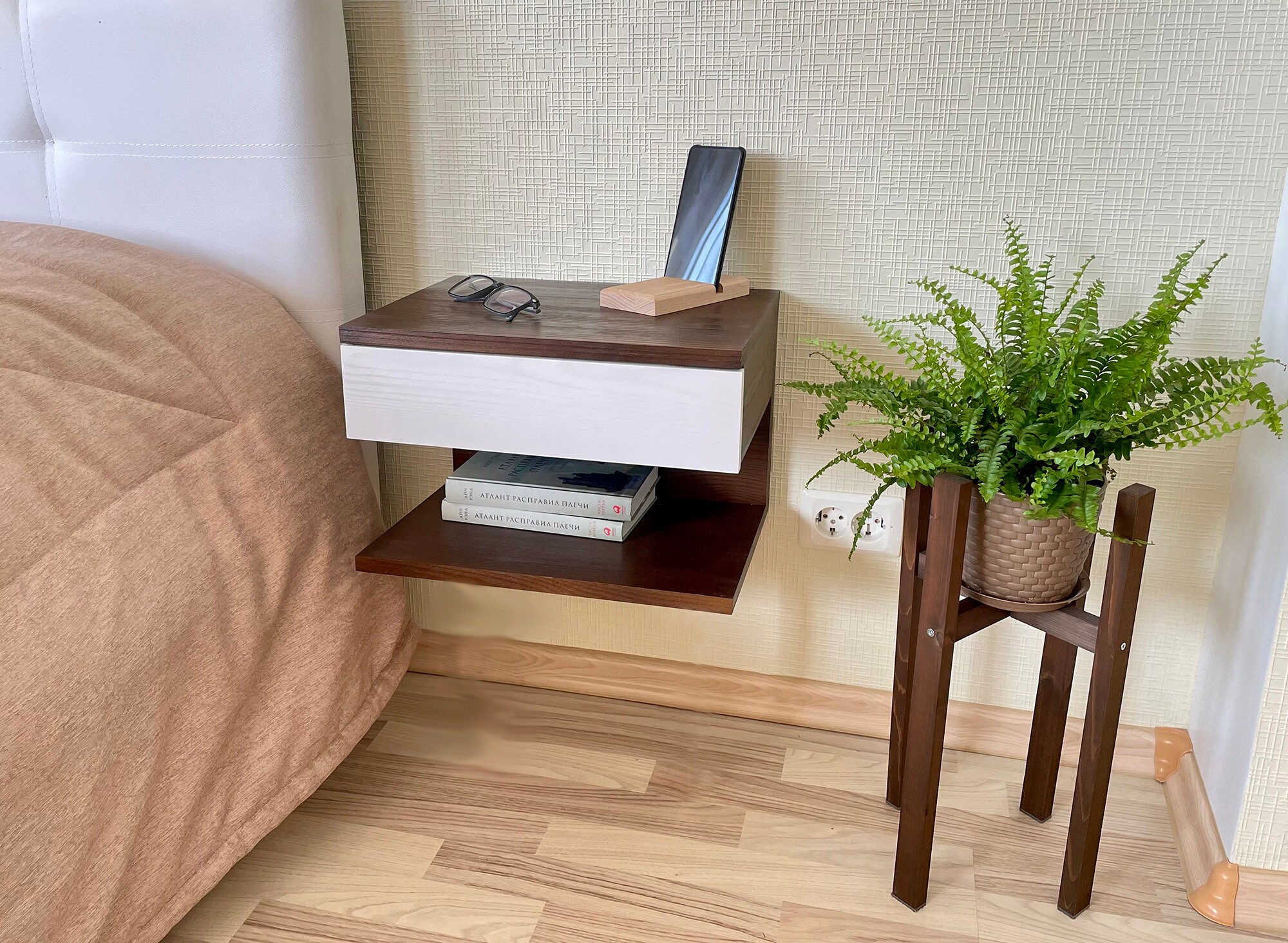 Wall bedside table | Etsy