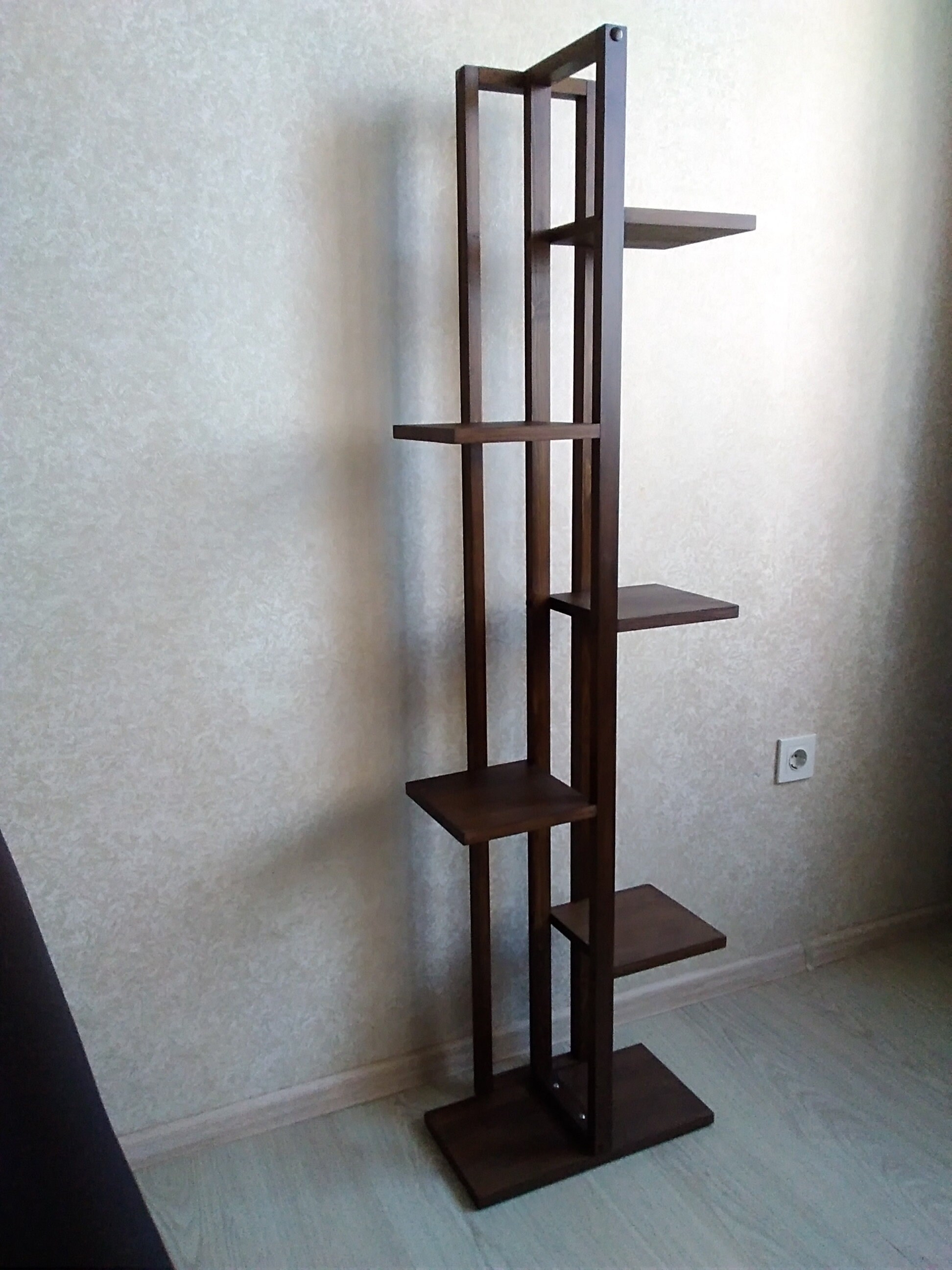 Dark wooden stand Etsy