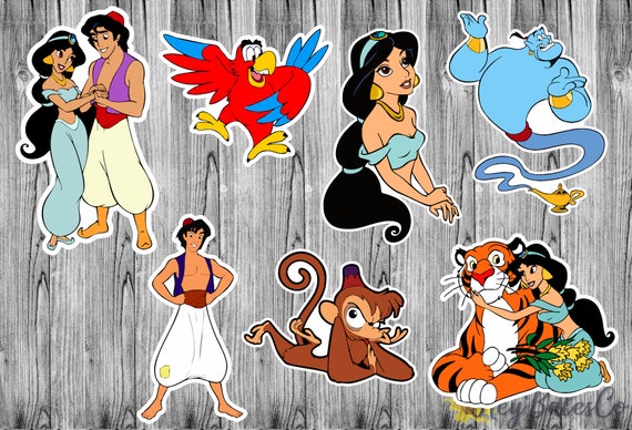 Free Shipping Aladdin Jasmine Sticker Set Embellishments Craft Supplies ...
