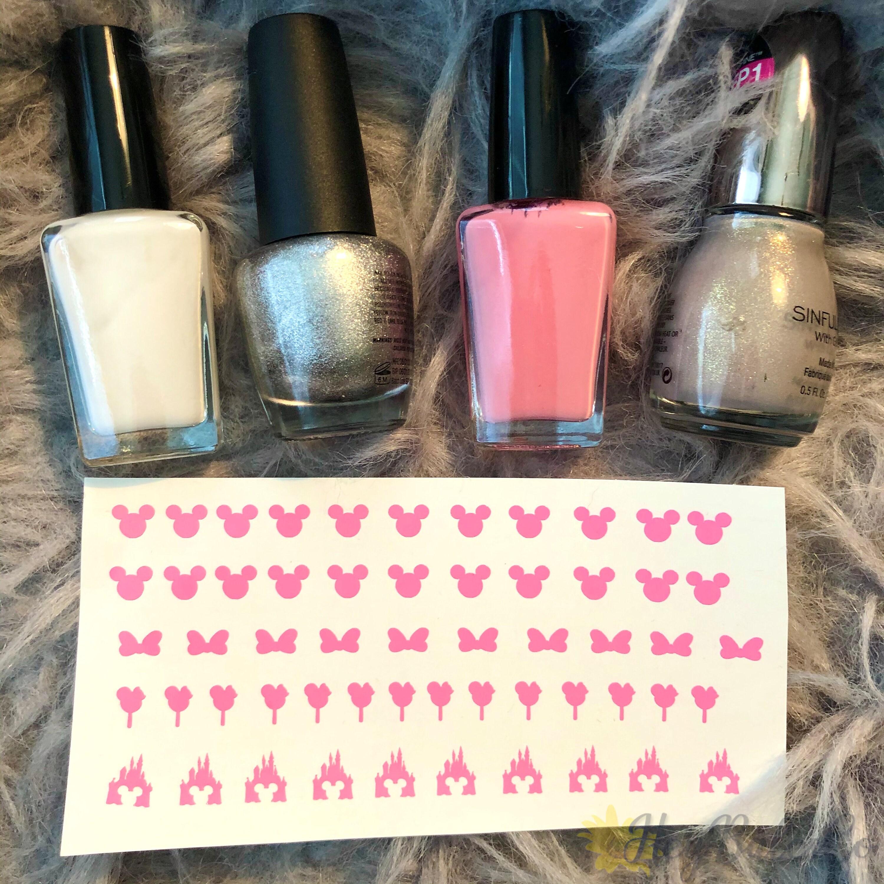 50 Disney Inspired Vinyl Nail Decals // FREE SHIPPING Etsy