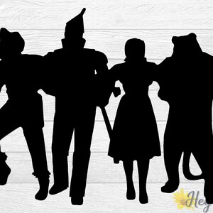 Wizard of Oz Character Silhouette Waterproof Vinyl Decal | Etsy