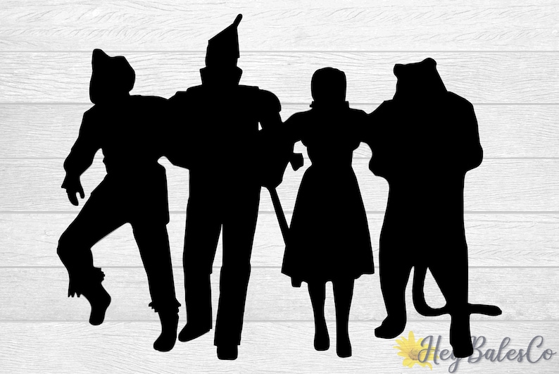 Wizard of Oz Character Silhouette Waterproof Vinyl Decal | Etsy