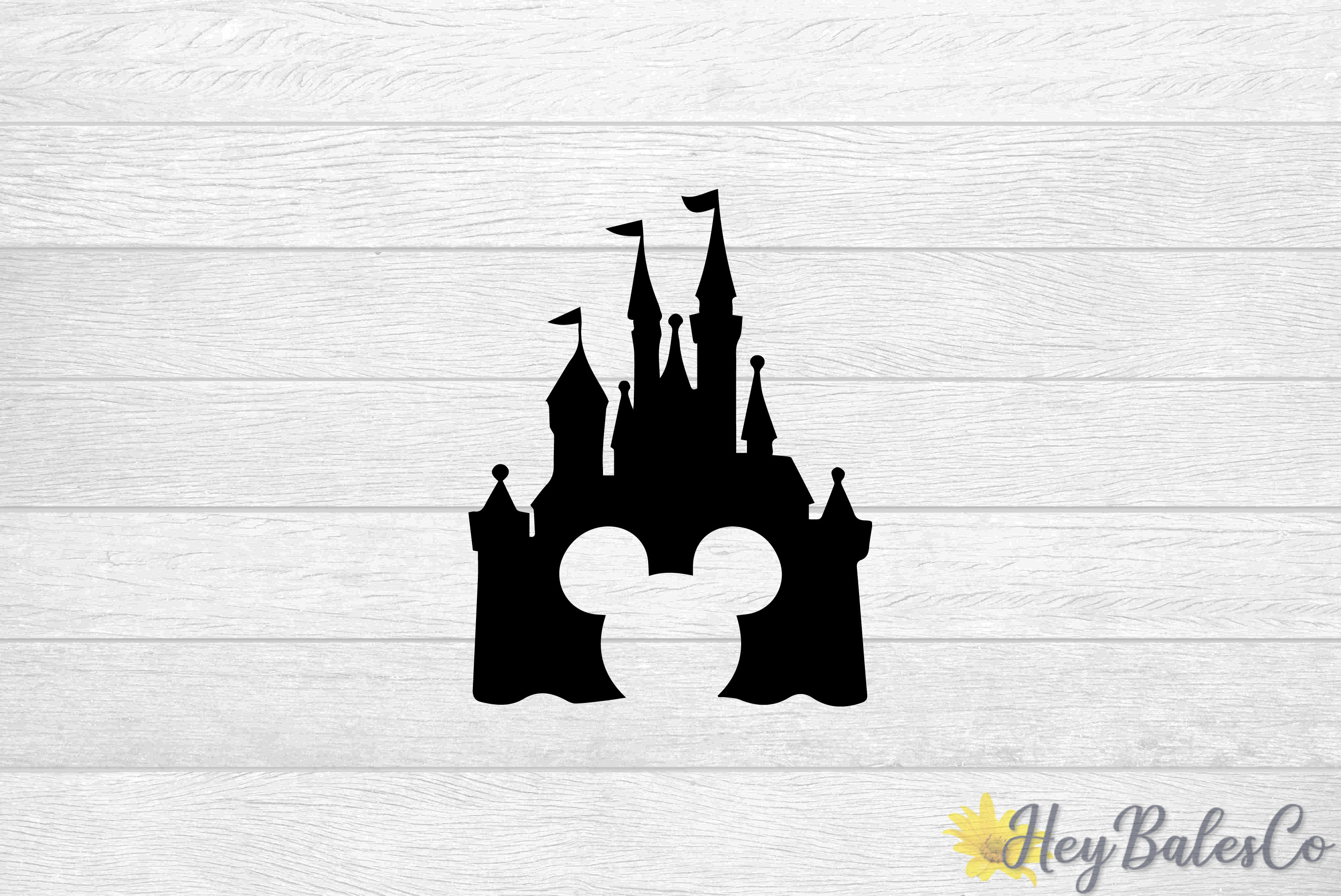 Disney Castle Mickey Cutout Decal Mickey Mouse and Cinderella Etsy