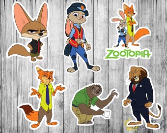 zootopia sticker etsy