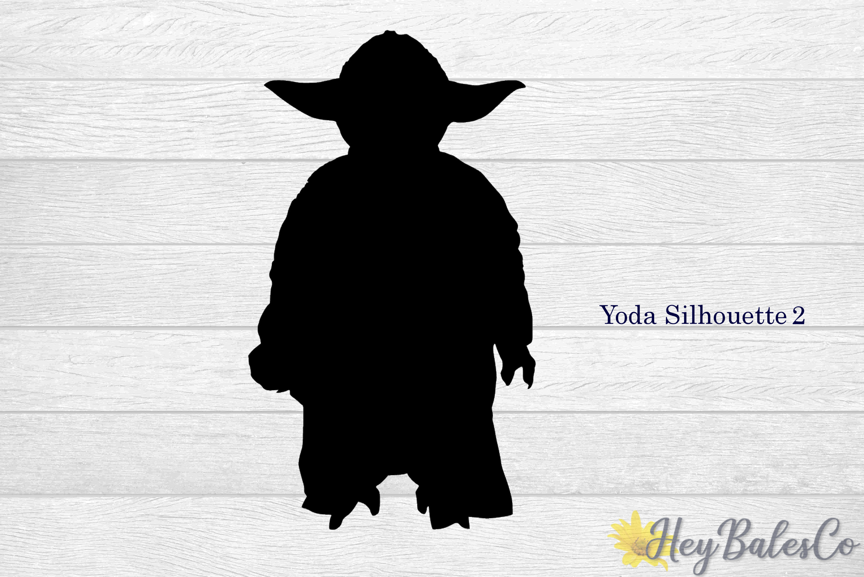 Star Wars Yoda Silhouette Vinyl Decals Disney Characters | Etsy