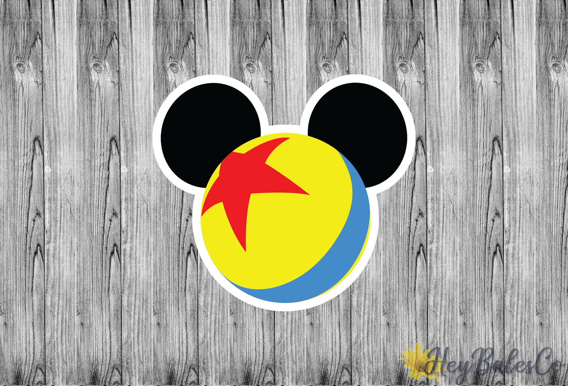 Mickey Pixar Ball Sticker / Toy Story Pixar Ball Sticker / | Etsy