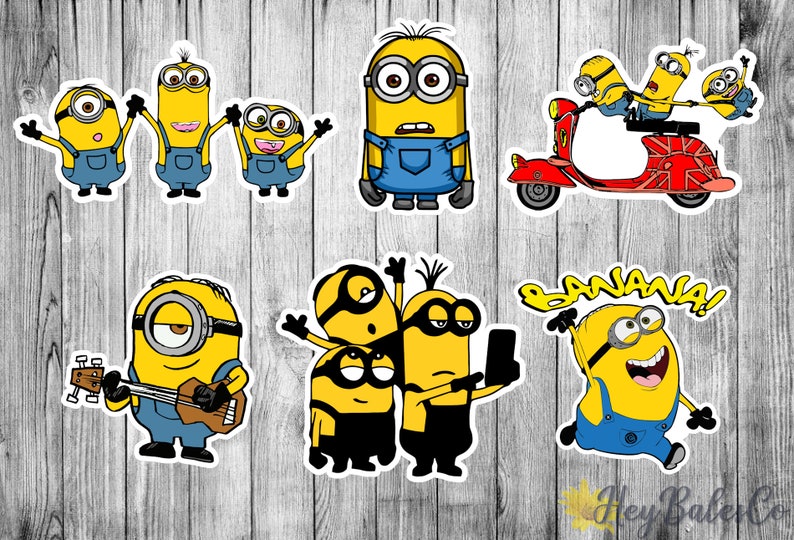 Minions Stickers/ Planner Scrapbook Journal Laptop Phone Etsy