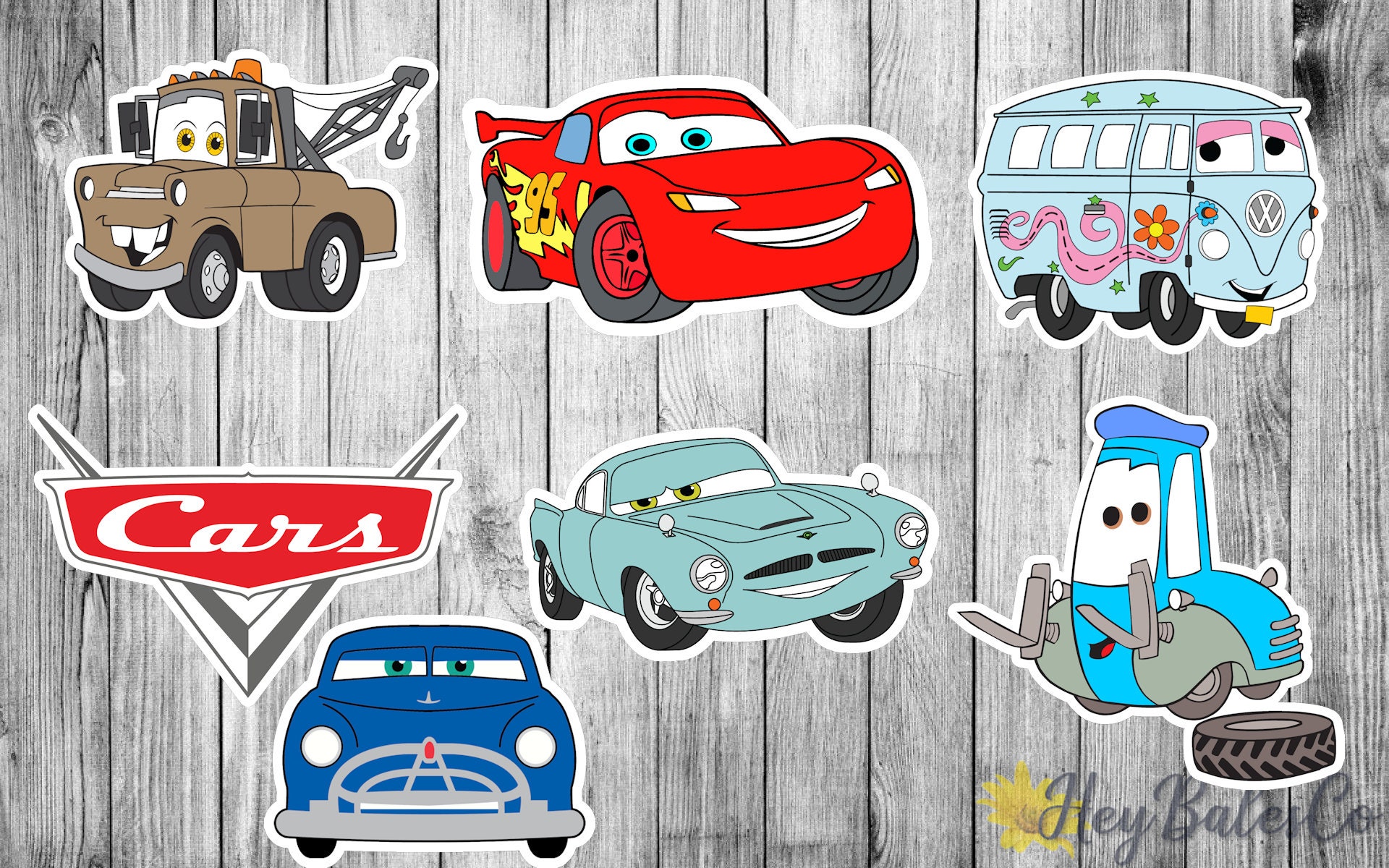 Disney's Cars Movie Character Stickers / Die Cut Cars Etsy
