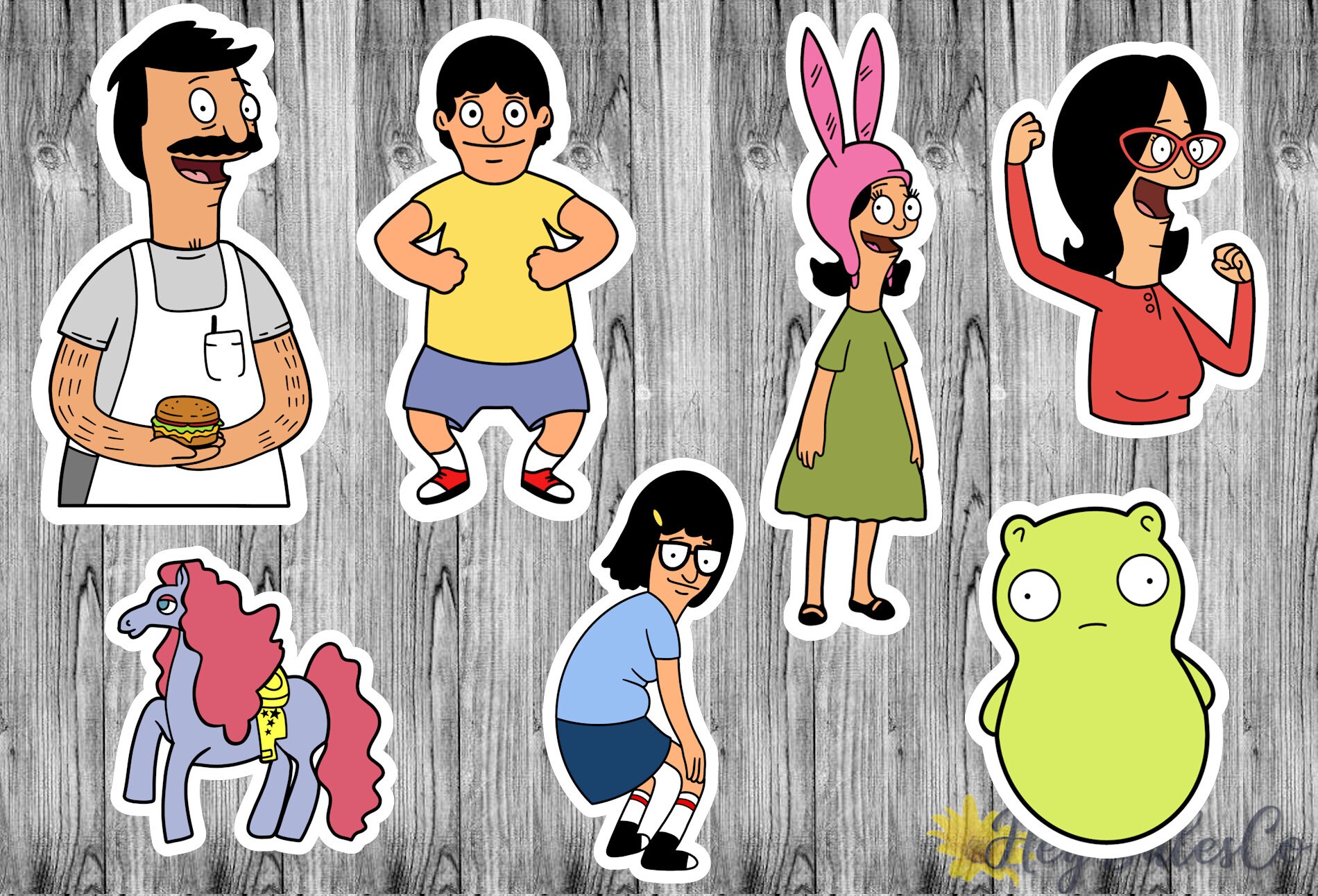 Bob's Burgers Character Stickers / Planner Scrapbook Etsy