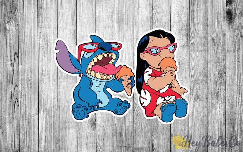 lilo and stitch die cut stickers laptop sticker