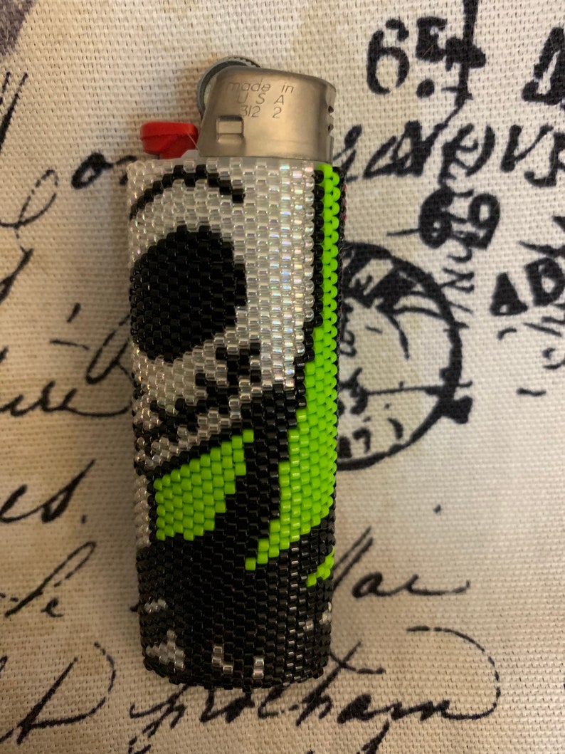 Jack and Sally Skellington Beaded Lighter Cover Etsy
