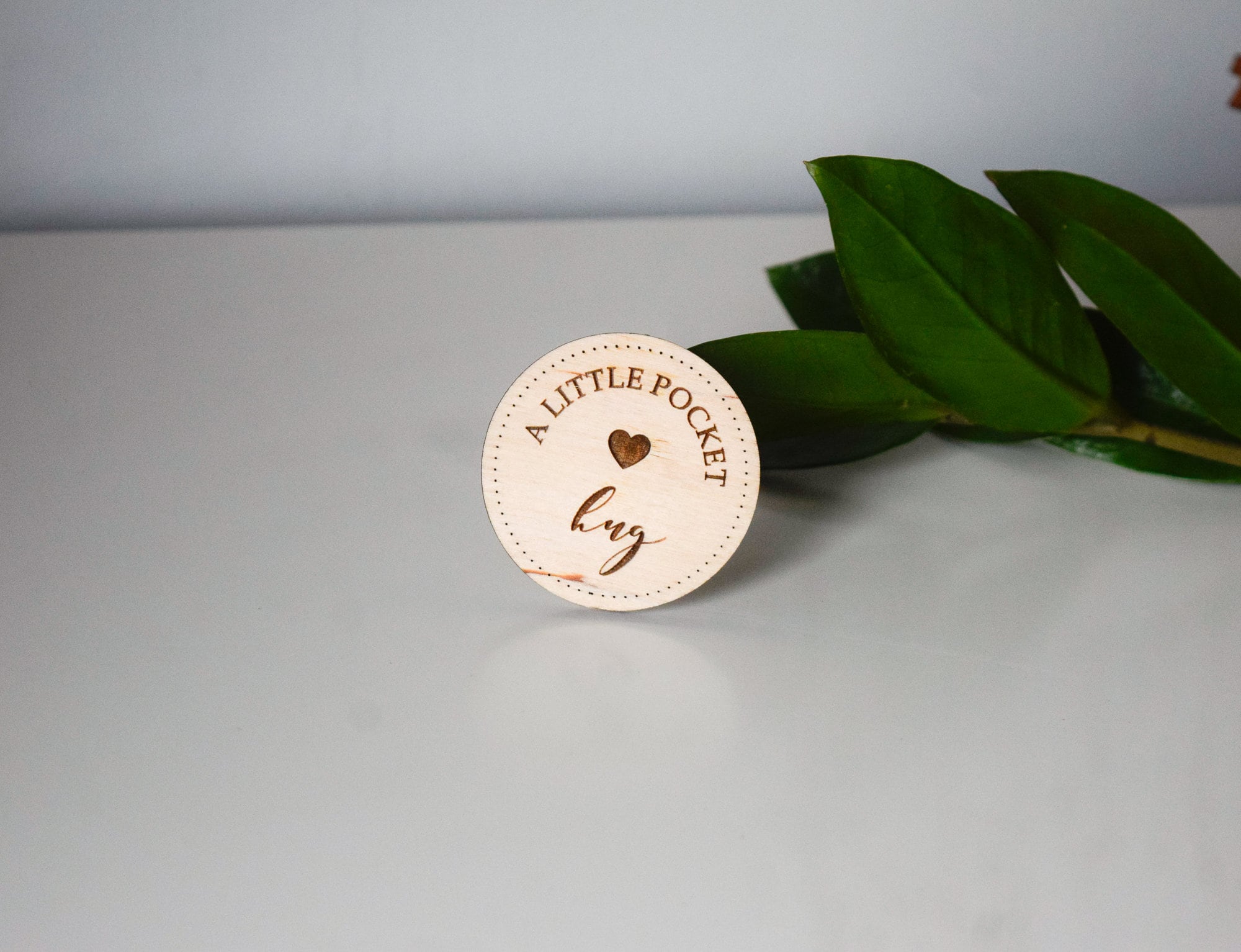 Little Pocket Hug Wooden Heart Token Miss You Note Isolation Etsy