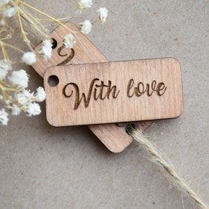 Engraved Wooden Name Tags - personalized tags