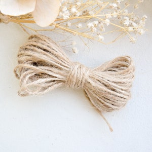 Natural jute twine | Gift tag string | Craft twine | Twine for decorating | 10 meters | 10.93 yds