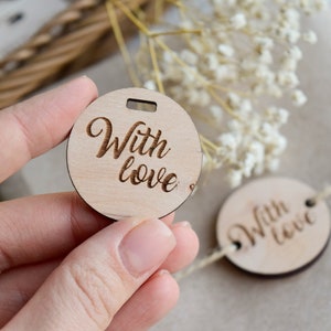 Round Wedding gift tags - personalized tags - wedding favor tags