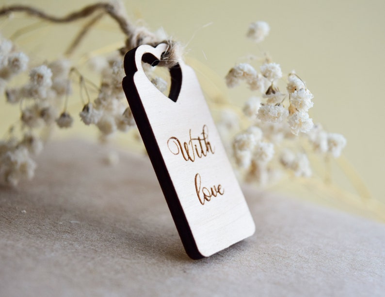 Engraved Wooden Name Tag Wedding Thank You Tags Name Tags Etsy