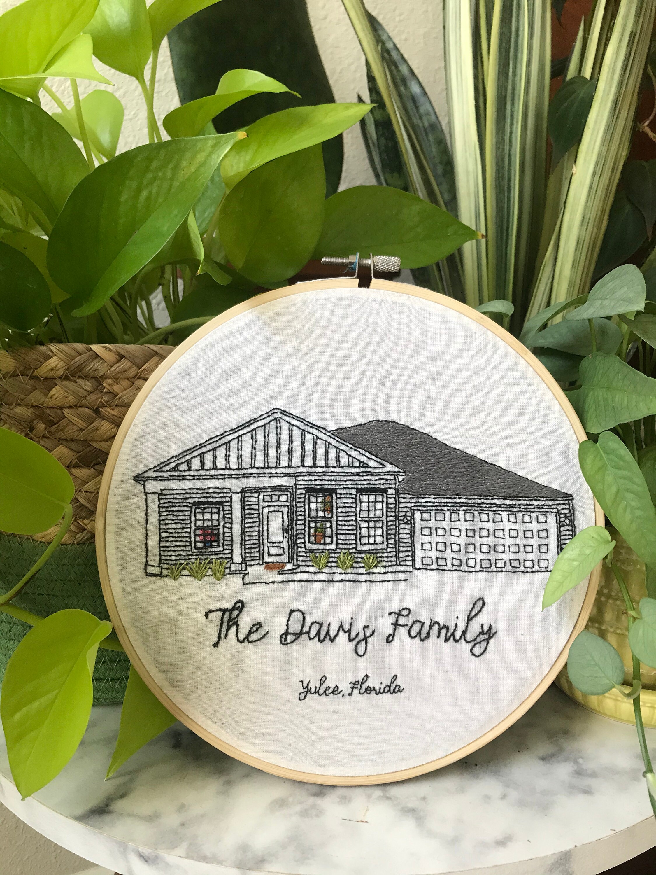 Custom Hand Embroidered House Rendering Etsy