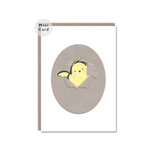 Tarjeta de Pascua - Mini tarjeta de Pascua - Pollito de Pascua - Pascua infantil - Saludos de primavera - Alexandra Butcher