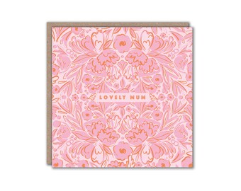 Floral Mum Greeting Card: Recycled Paper, Mother's Day Card